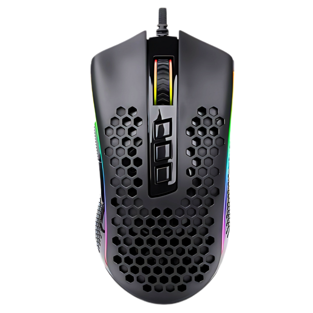 MOUSE GAMER REDRAGON INALAMBRICO STORM PRO M808-KS CON LUCES RGB NEGRO
