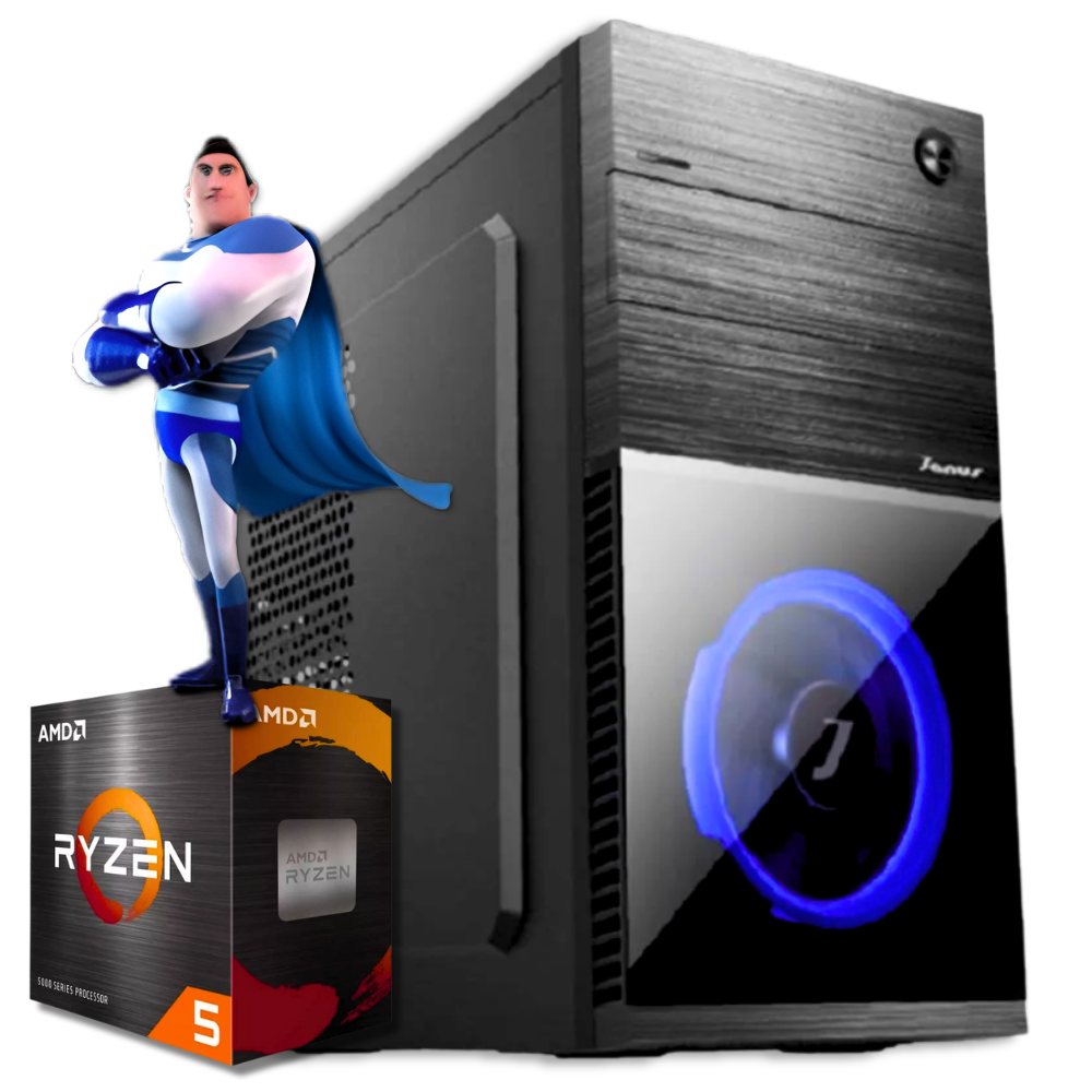 CPU AMD RYZEN 5 2600 / BOARD B450M / SSD M.2 512GB / RAM DDR4 8GB / T.V. GT 730 DDR3 4GB