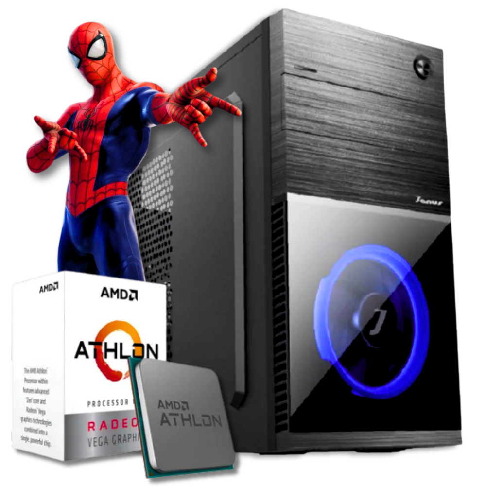 CPU AMD ATHLON 200GE 3.2GHZ / BOARD B450M-HDV / SSD M.2 256GB / RAM DDR4 4GB