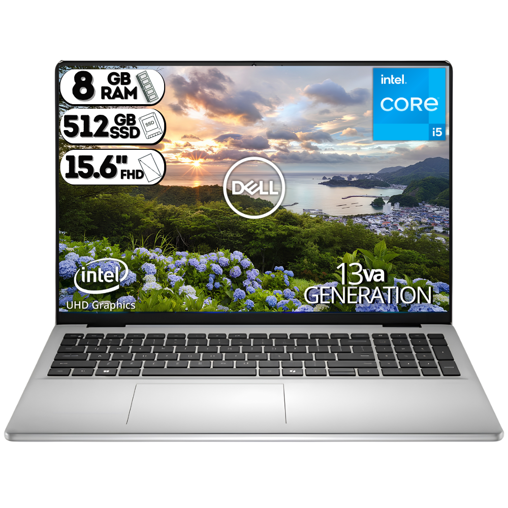 PORTATIL DELL 15 DC15250 KD9XK INTEL CORE I5 1334U/ SSD M.2 512GB/ RAM DDR4 8GB/ 15.6" FHD PLATEADO
