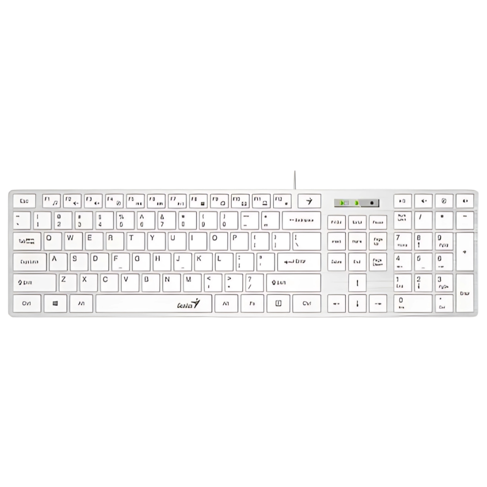 TECLADO GENIUS SLIMSTAR 126 USB BLANCO