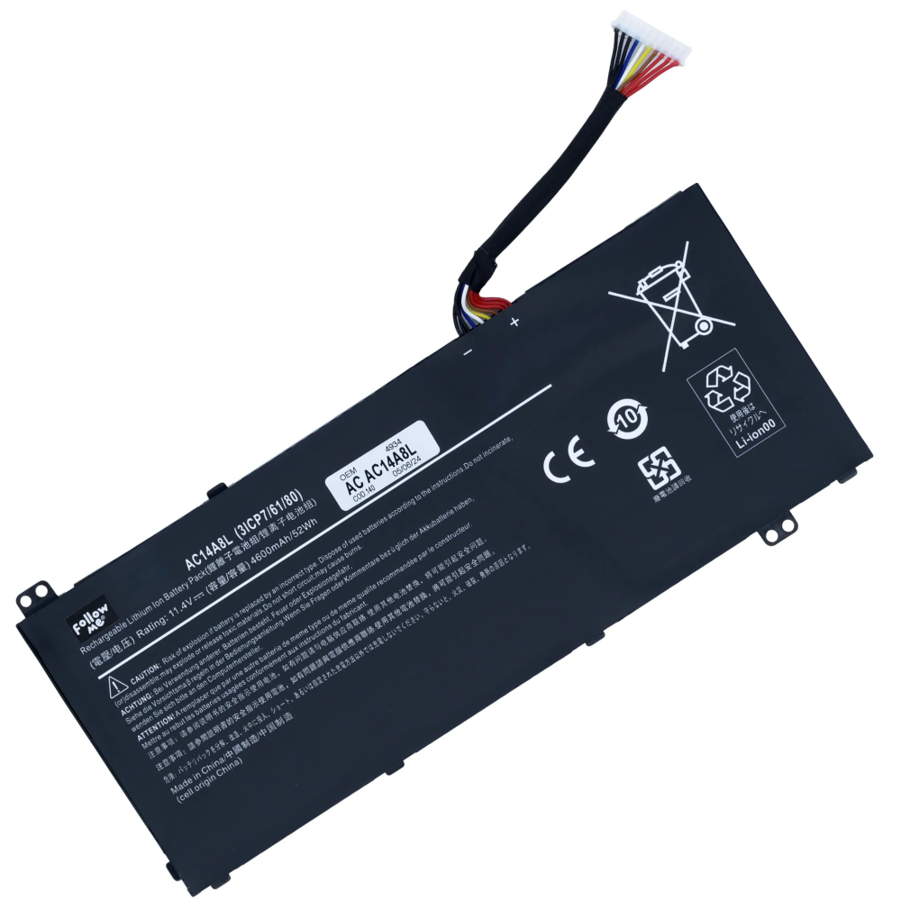 BATERIA ACER AC14A8L/SP314-51-AC17A8M C324B556LK9M
