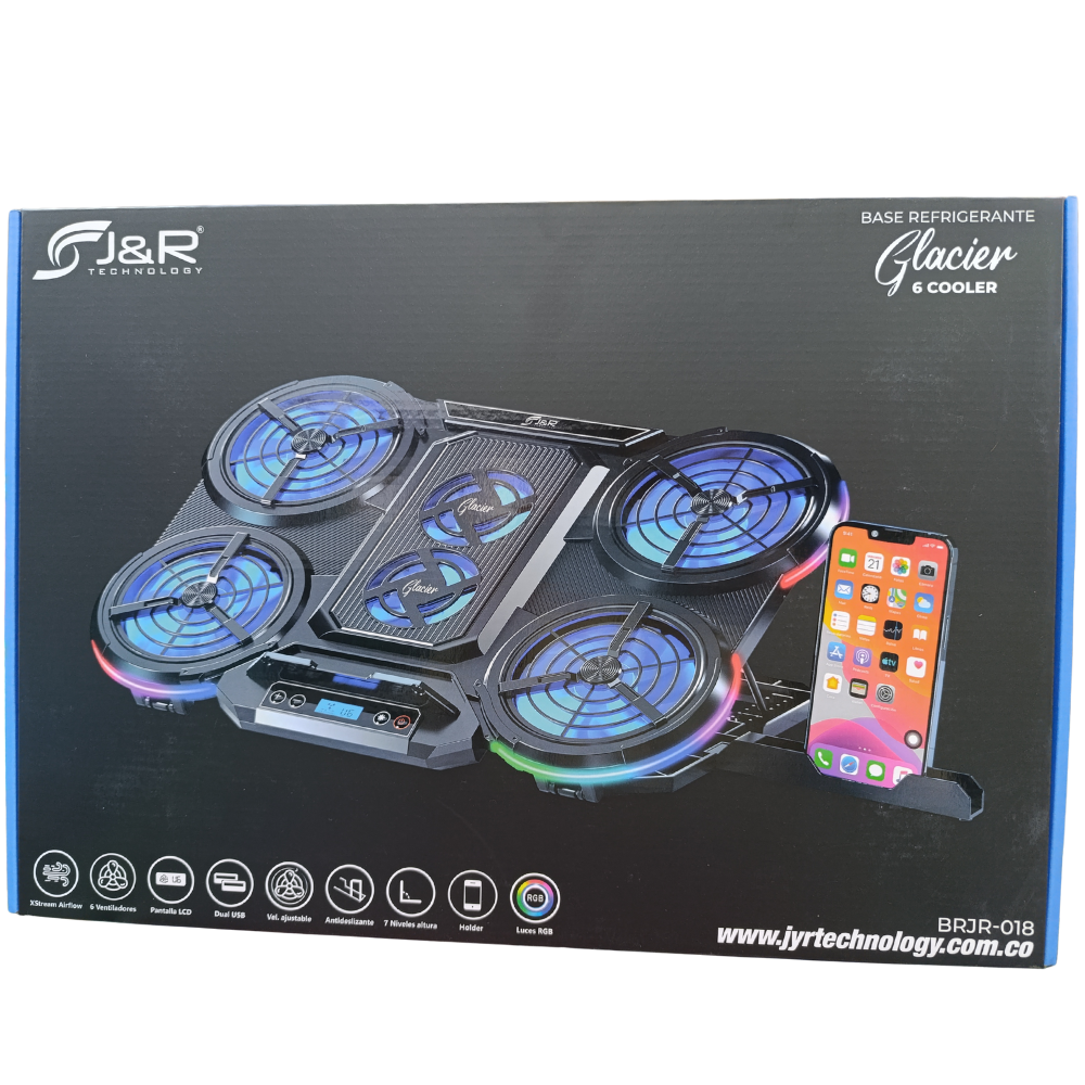 BASE REFRIGERANTE GLACIER BRJR-018 RGB 6 COOLERS PANTAL