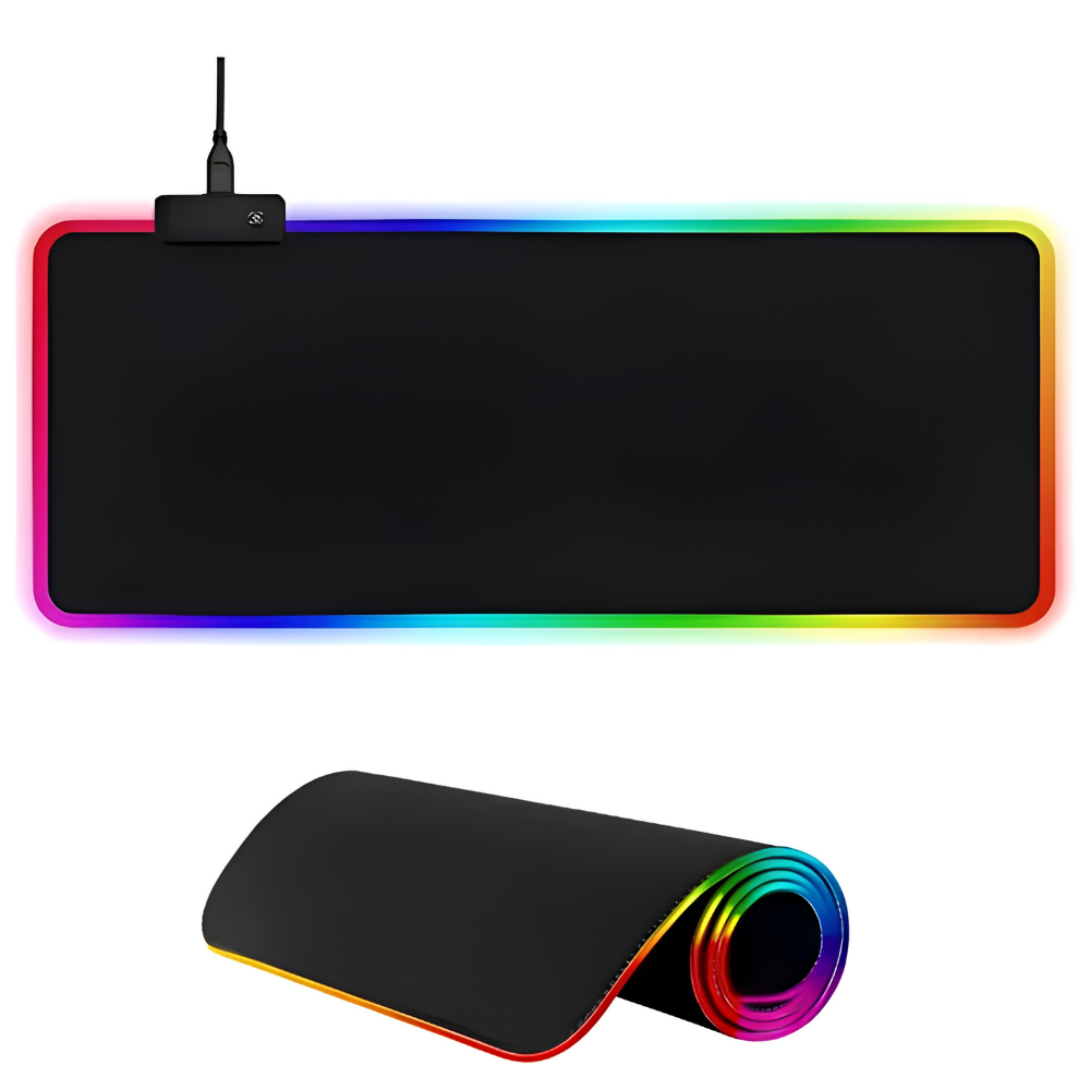 PAD MOUSE RGB-01 SIZE-XL GAMER RETROILUMINADO 30CM X 80CM NEGRO