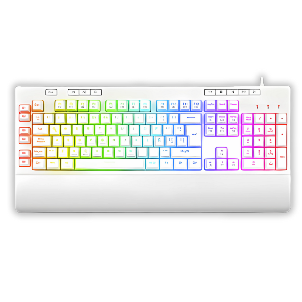 TECLADO REDRAGON SHIVA K512W-RGB-SP BLANCO
