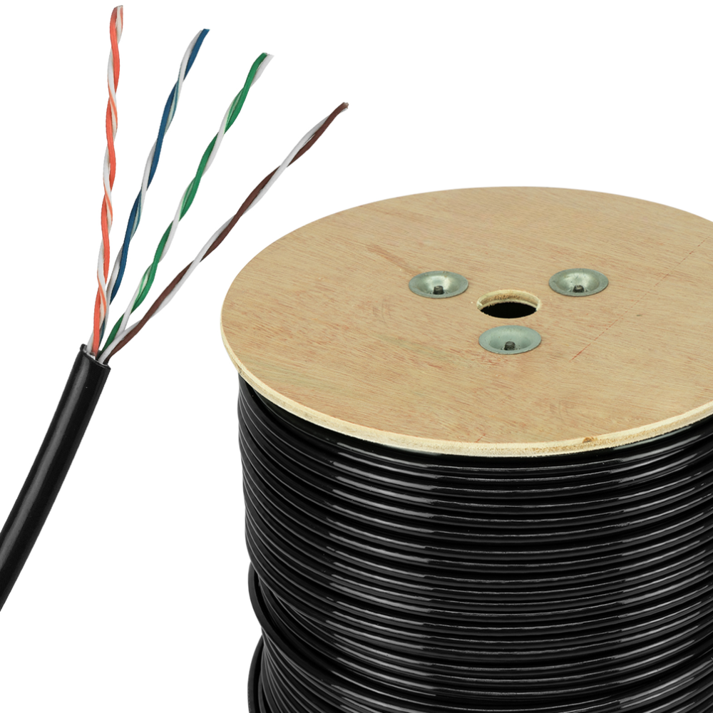 CABLE UTP CARRIER EXTERIOR CAT 5 UBIQUITI 305 METROS 100% COBRE