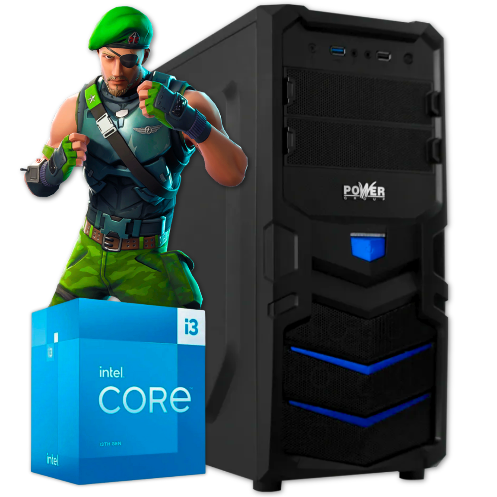 CPU INTEL CORE I3 10100 / BOARD GIGABYTE H410M / SSD 240GB ADATA / RAM DDR4 4GB ADATA / CHASIS GAM