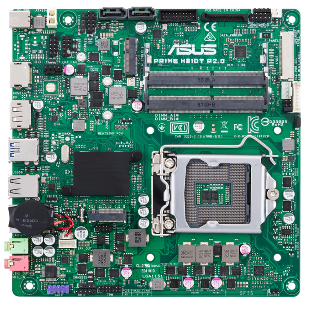 ENSAMBLE BOARD ASUS PRIME H310T R2.0 - INTEL