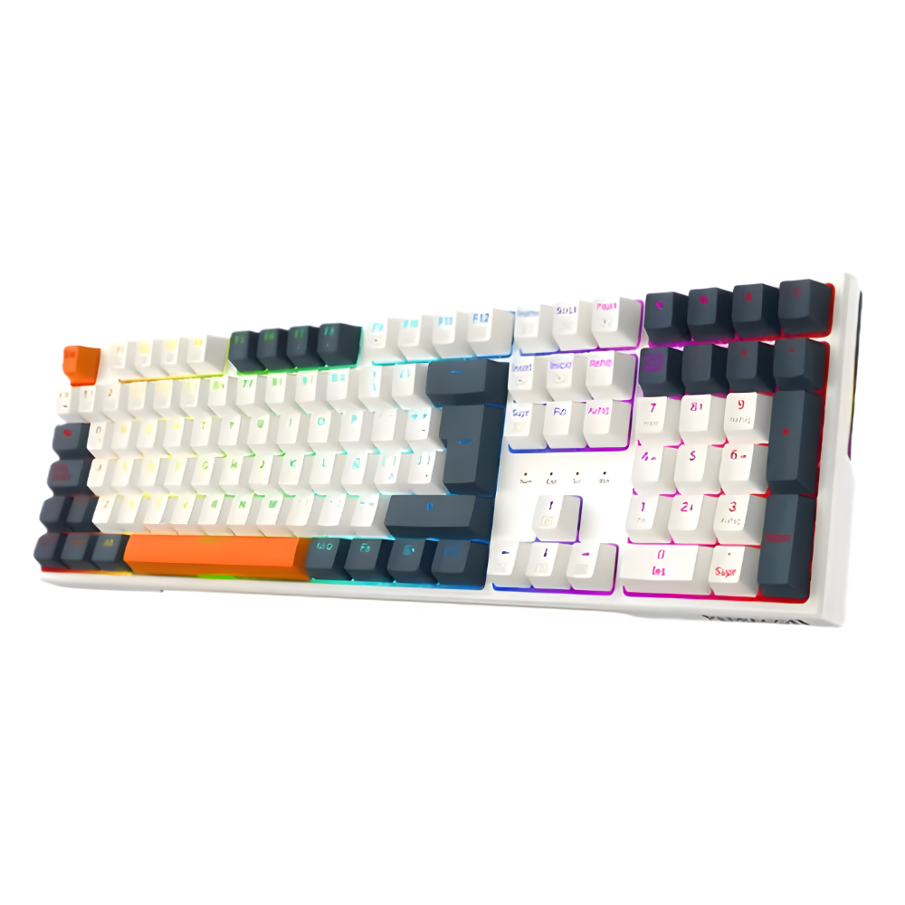 TECLADO REDRAGON TRUNDLE K668WBO-RGB USB-C BLANCO