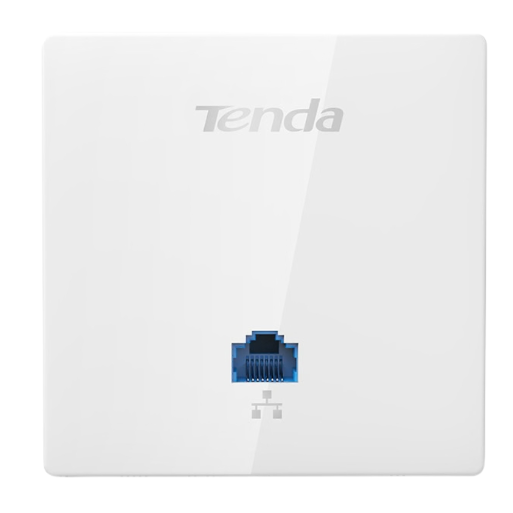 ENCHUFE PARED TENDA W6 300MBPS PLACA PANEL DE DISEÑO, CARGADOR USB, VLAN PARA MULTIPLES SSID