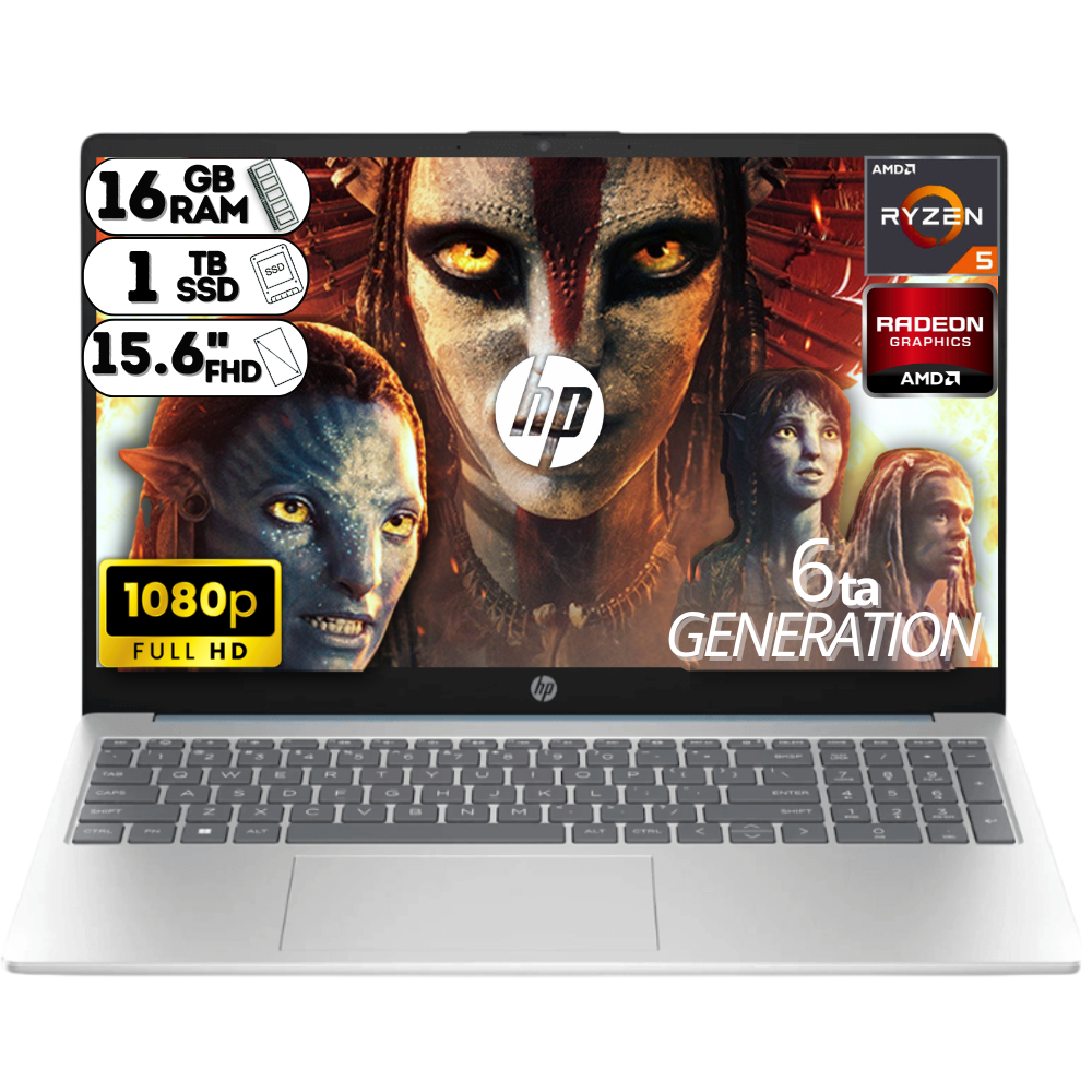 PORTATIL HP 15-FC0256LA RYZEN 5 7520U/ RAM DDR5 16GB/ SSD M.2 1000GB/ 15.6 FHD GRIS