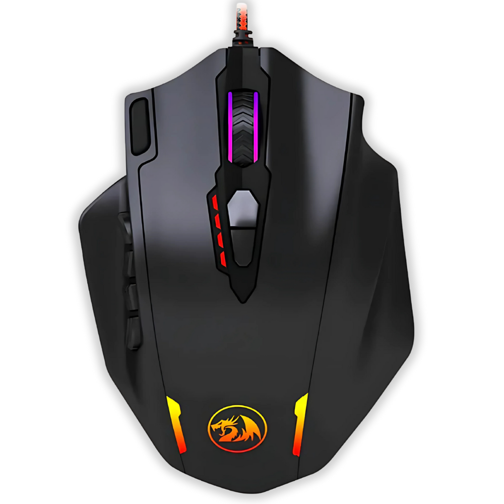 MOUSE GAMER RGB REDRAGON IMPACT NEGRO M908 (ALAMBRICO)