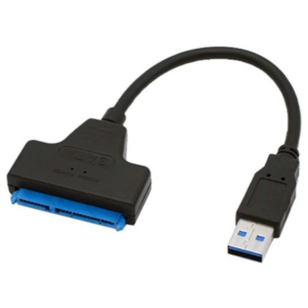 CONVERTIDOR SATA A 1 USB 3.0 PARA DISCO DURO 2.5 Y 3.5 SIN CORRIENTE
