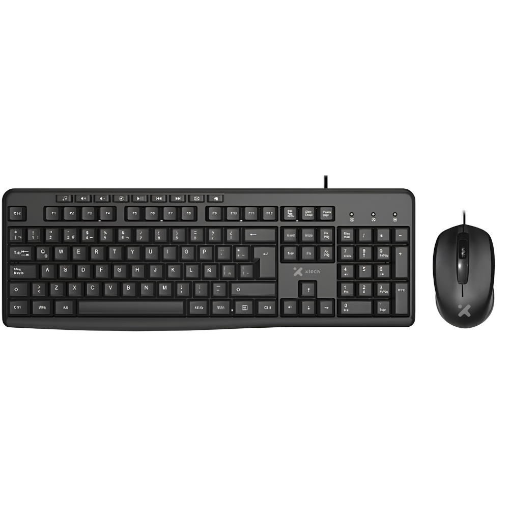 COMBO TECLADO Y MOUSE XTECH XTK-302S USB NEGRO