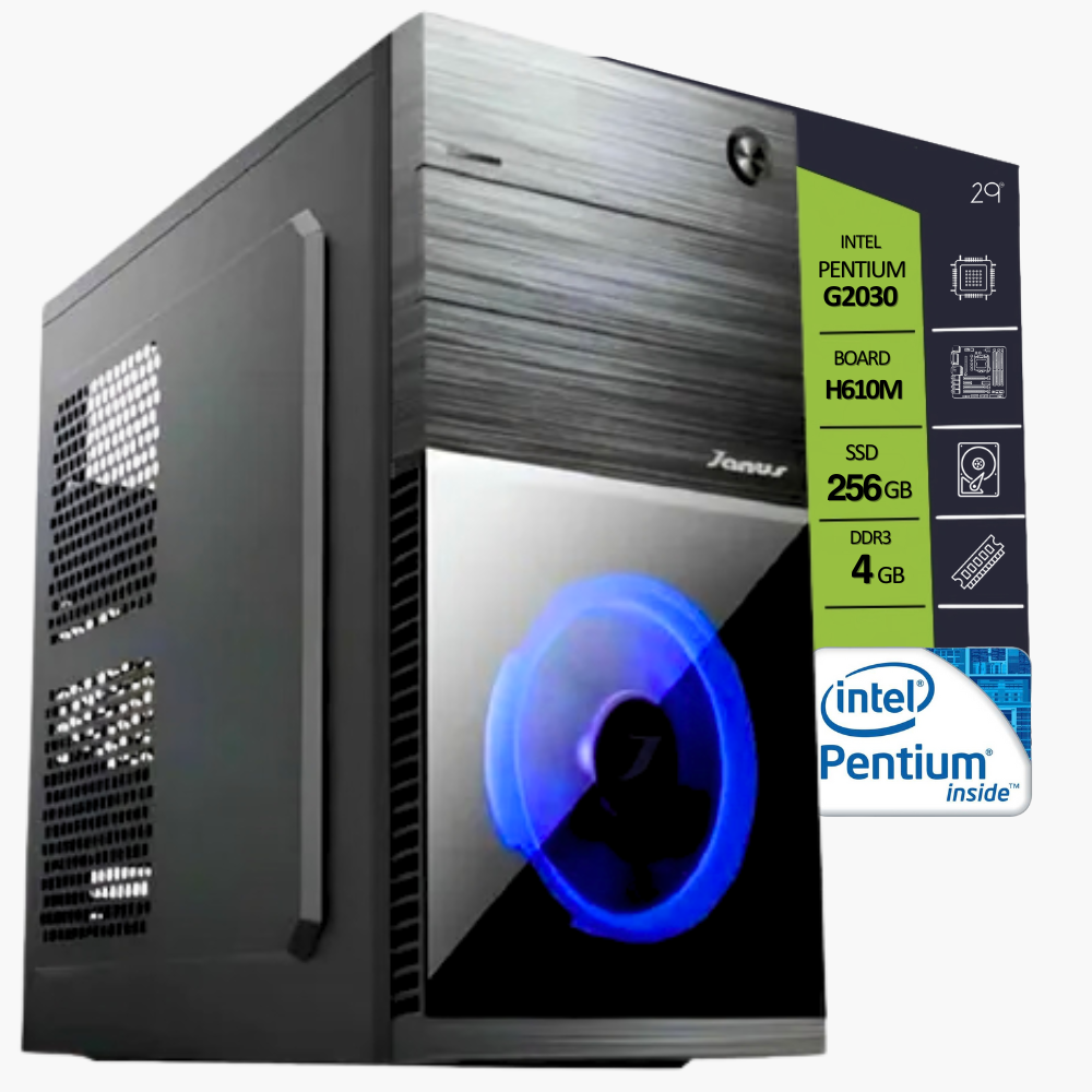 CPU INTEL PENTIUM G2030 / BOARD H61 / SSD 256GB / DDR3 4GB