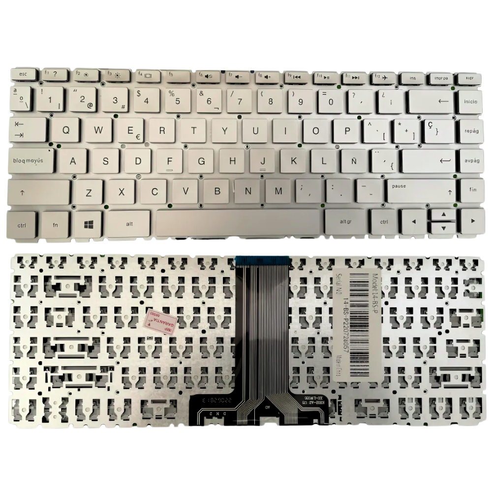 TECLADO HP PAVILION X360 14-CD 14-CF 14-DA PLATEADO