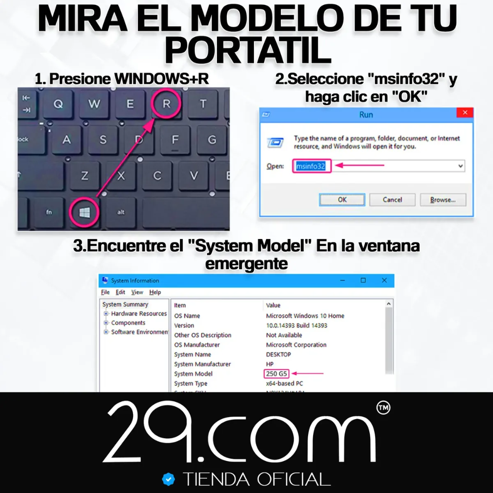 TECLADO PARA HP 14-BS 14-AV 14-AX 14-AL 14-BSX 14-BA BLANCO
