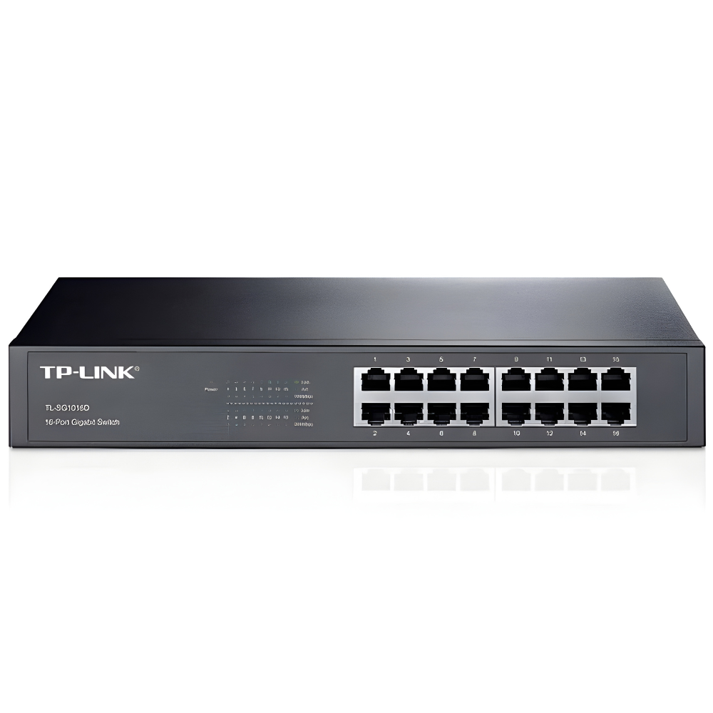 SWITCH TP-LINK TL-SG1016D 16 PUERTOS 10/100/1000 GIGABIT RACKMOUNT