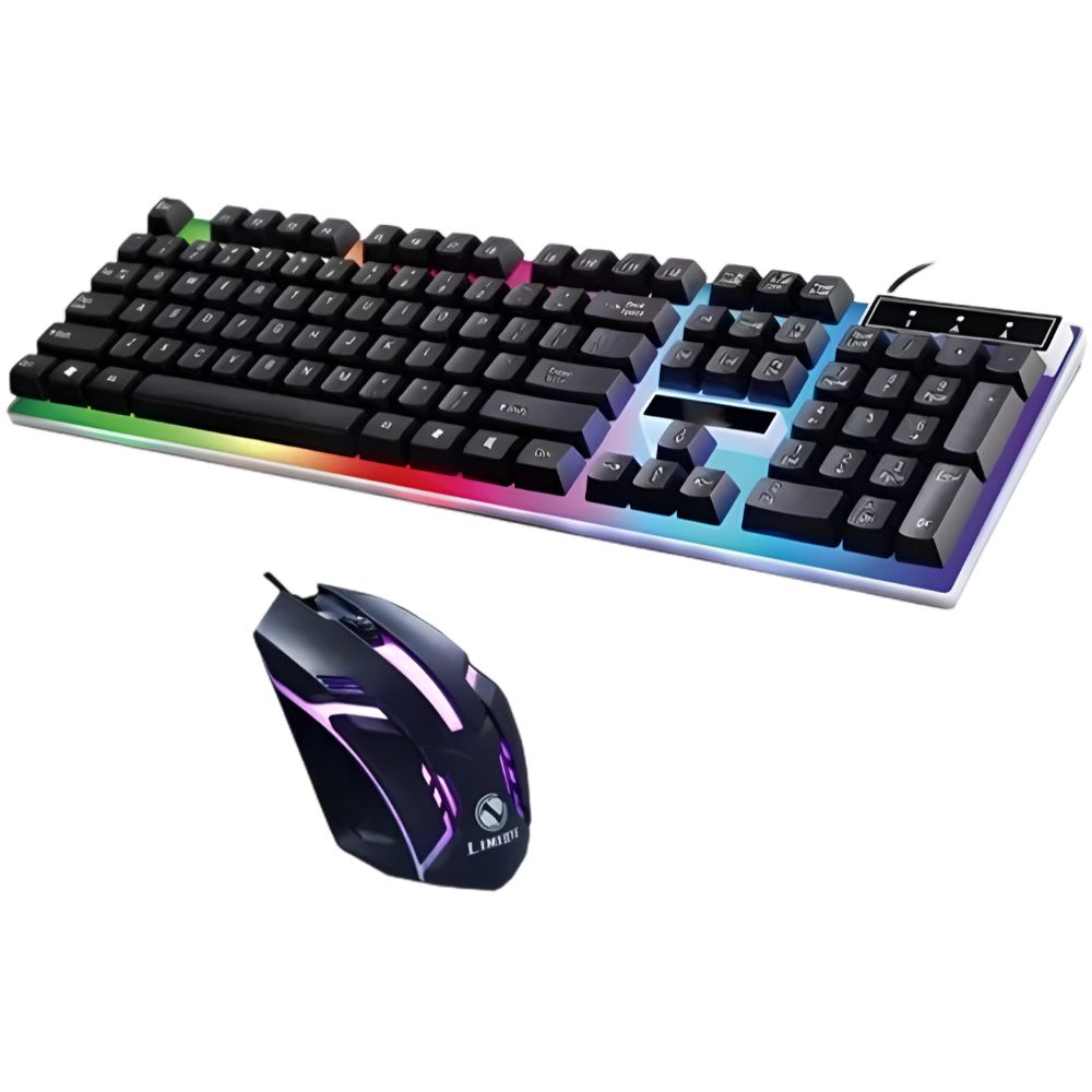 COMBO TECLADO Y MOUSE GAMER USB F92 RETROILUMINADO