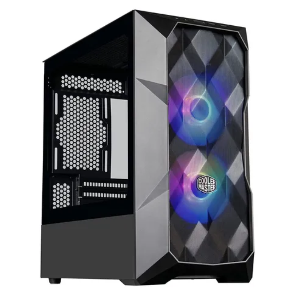 CAJA ATX COOLER MASTER TD300 MESH / 2 COOLER / VIDRIO TEMPLADO / NEGRO