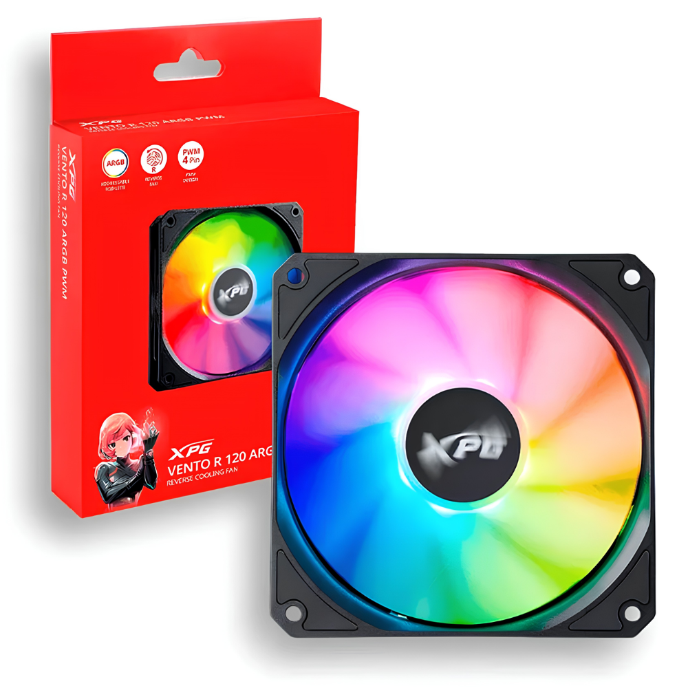 VENTILADOR XPG ARGB PARA CHASIS VENTO R 120MM NEGRO