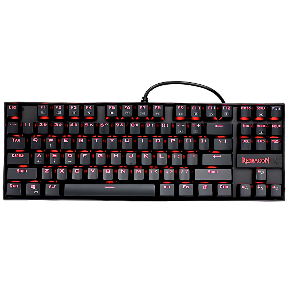 TECLADO GAMER REDRAGON KUMARA K552-KR-SP SWITCH ROJO EN NEGRO