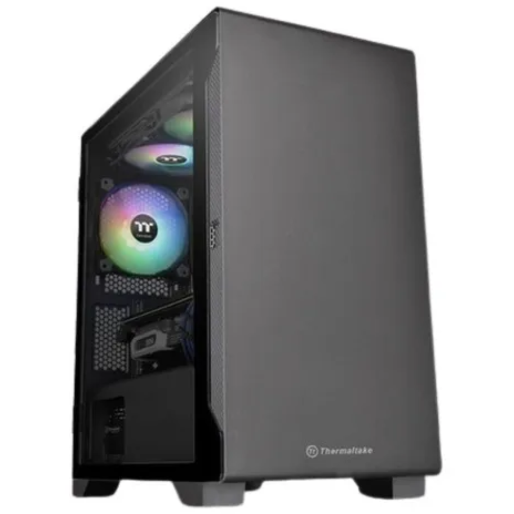 CAJA ATX THERMALTAKE S100 TG / 2 COOLER / VIDRIO TEMPLADO / NEGRO