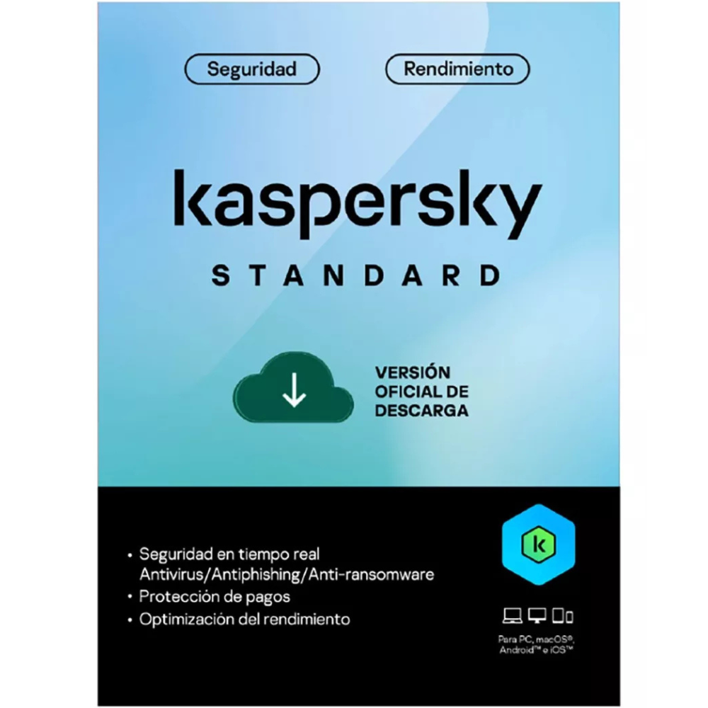 ANTIVIRUS KASPERSKY STANDARD 3 DISPOSITIVOS 1 AÑOS RENOVACION (KL1041DDCFR)
