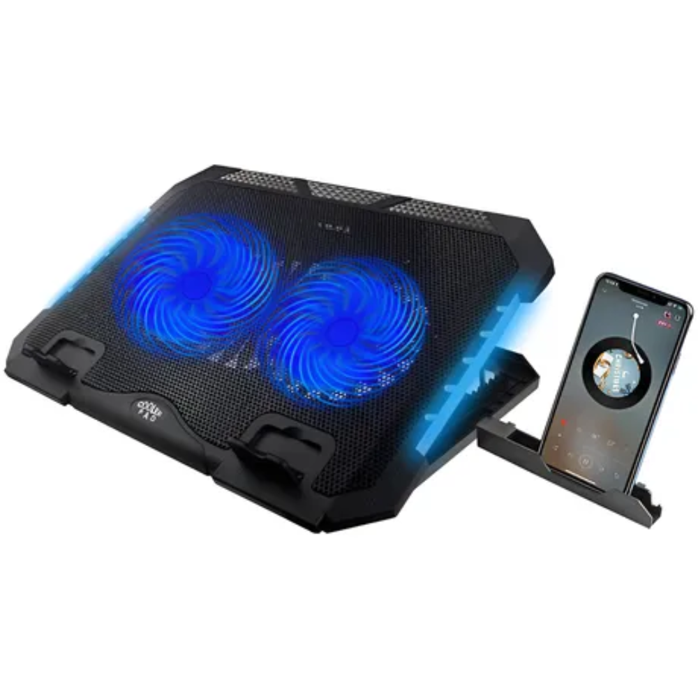 BASE REFRIGERANTE S900 CON 2 VENTILADORES RGB NEGRO