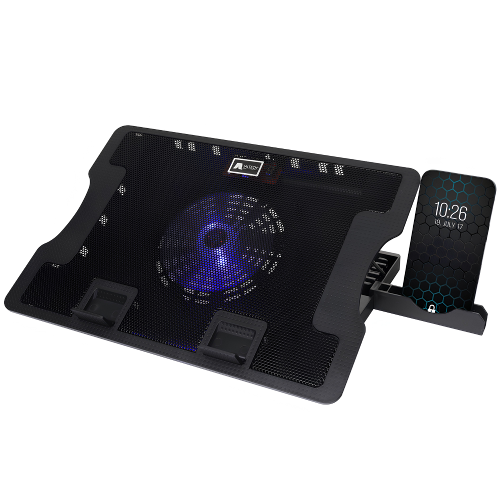 BASE REFRIGERANTE B-180 CON 1 VENTILADORES NEGRO