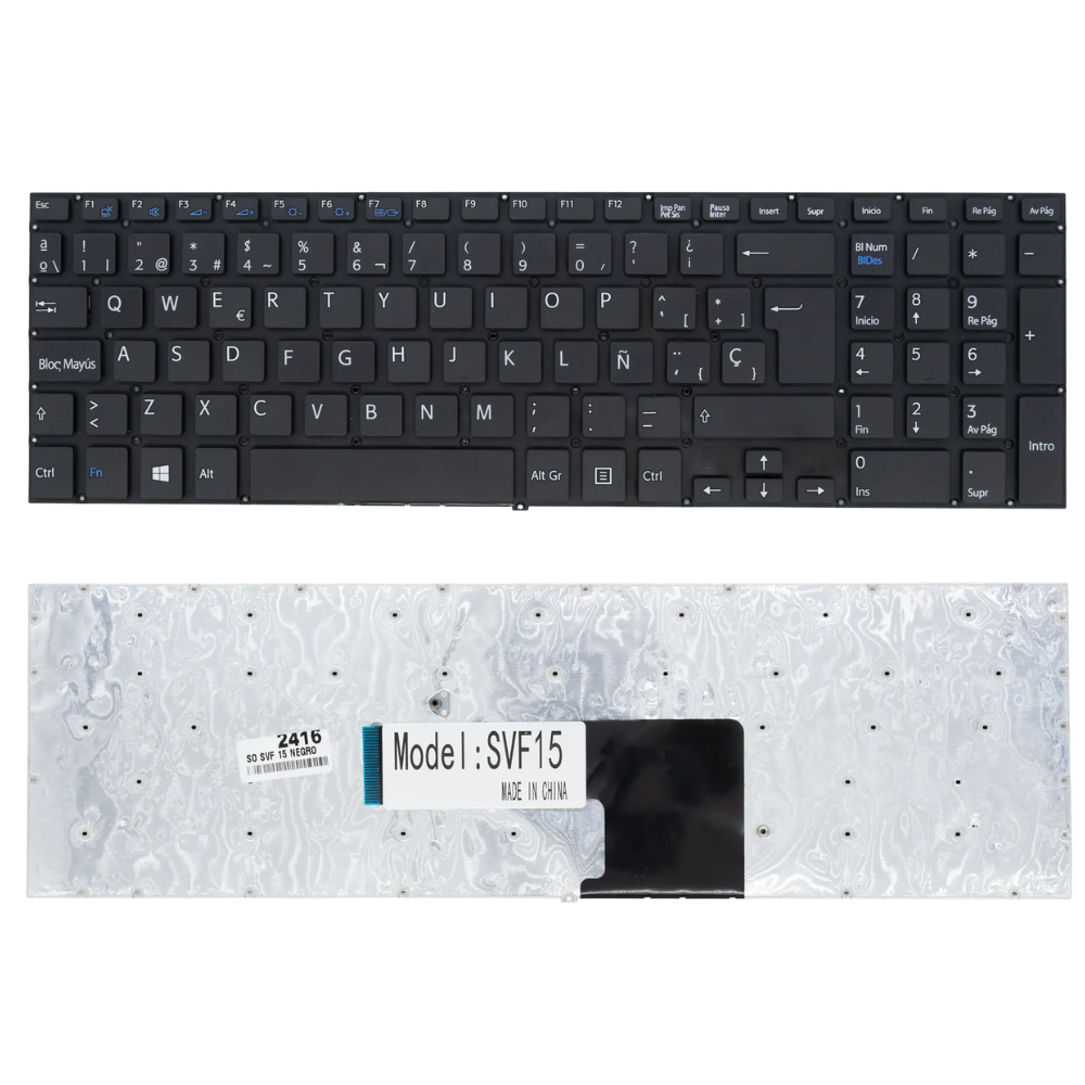 TECLADO SONY SVF 15 /SVF 1521 SIN MALLA