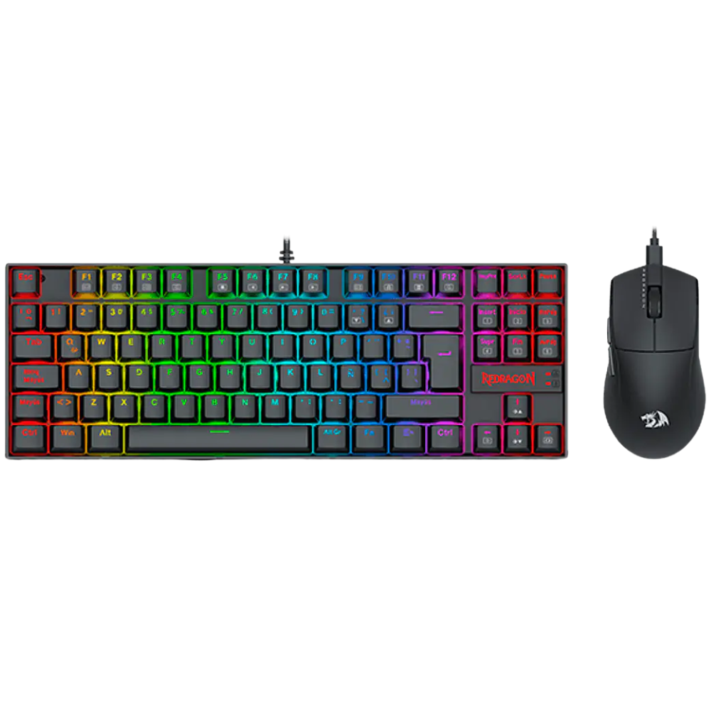 COMBO TECLADO Y MOUSE REDRAGON GAMING ESSENTIALS S145 NEGRO