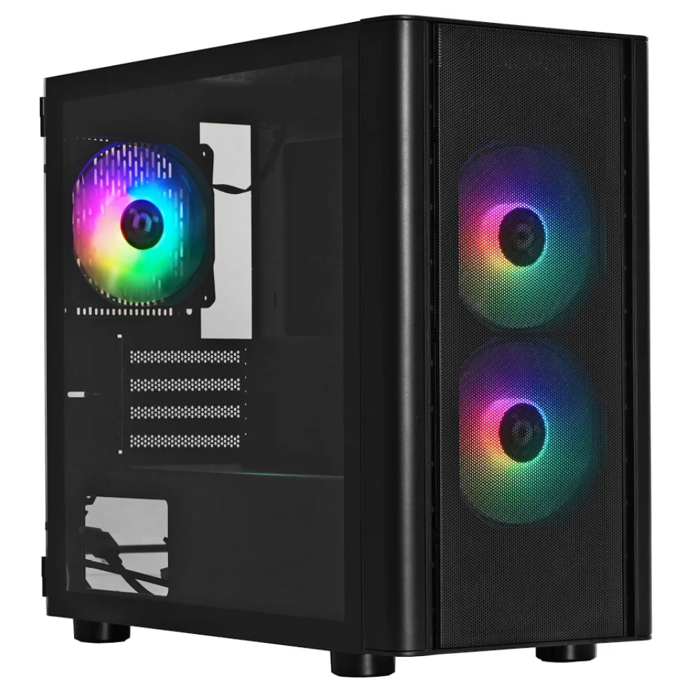 CAJA ATX THERMALTAKE V150 TG / 1 COOLER / VIDRIO TEMPLADO / NEGRO