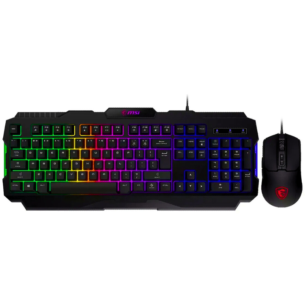 COMBO TECLADO Y MOUSE MSI GAMER FORGE GK100 KEYBOARD USB RGB