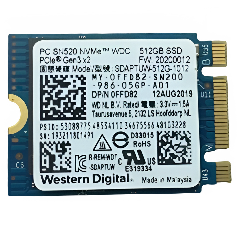 ENSAMBLE SSD M.2 NVME 512GB WESTERN DIGITAL