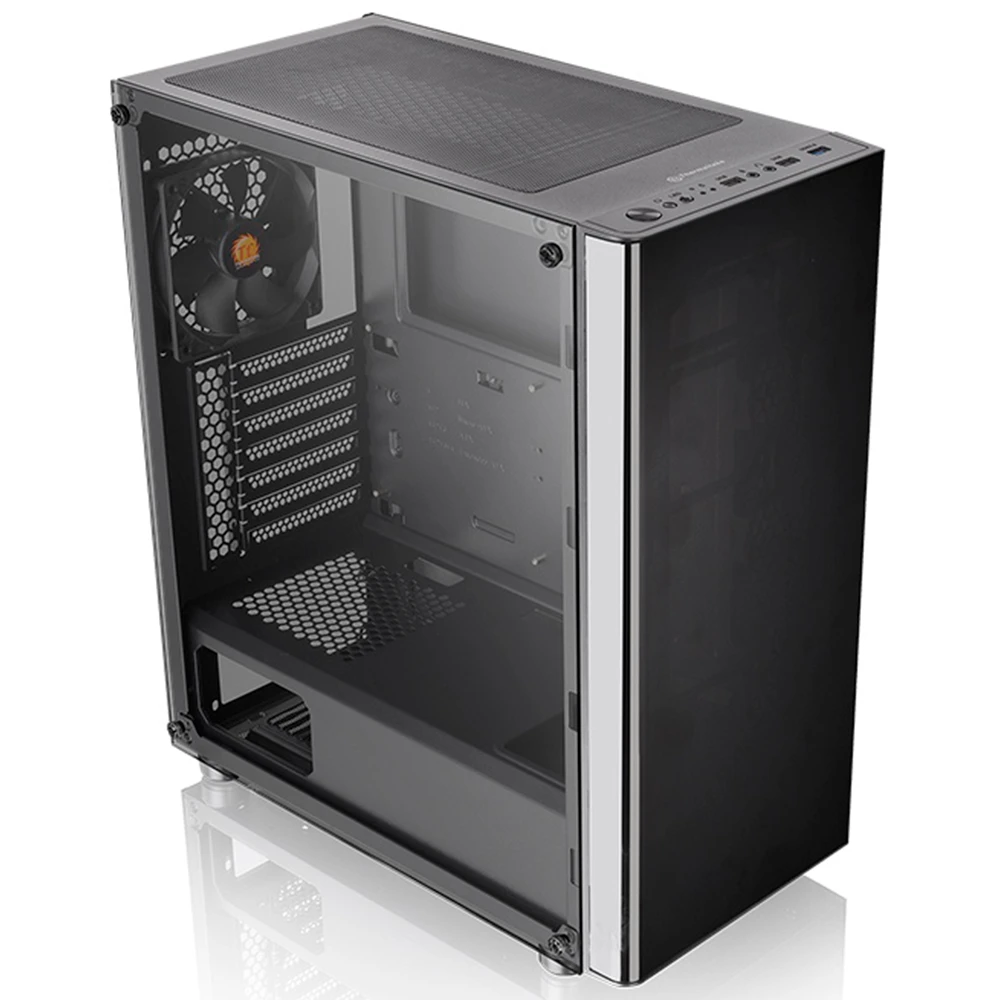 CAJA ATX THERMALTAKE V200 TG / 1 COOLER / VIDRIO TEMPLADO / NEGRO