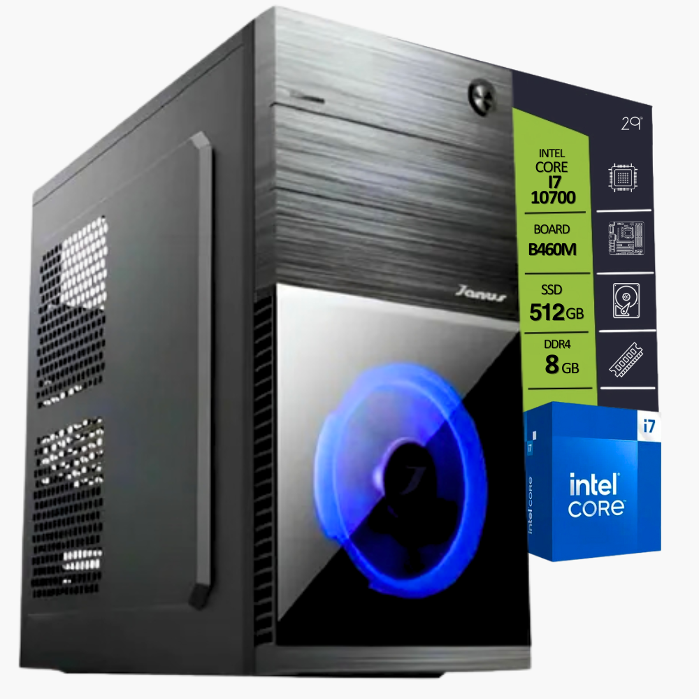 CPU INTEL CORE I7 10700 / BOARD B460M-A / SSD M.2 512GB / DDR4 8GB