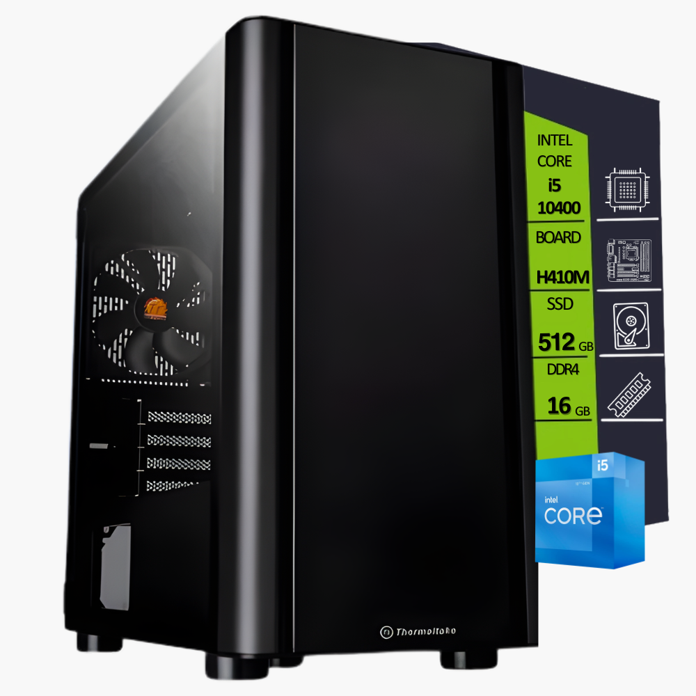 CPU INTEL CORE i5 10400 / BOARD H410M / DDR4 16GB / SSD 512GB