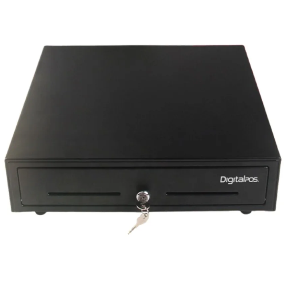 CAJON MONEDERO DIGITAL POS DIG-KR410 / 5 BILLETES /8 MONEDAS / PUERTO RJ12 RIELES METALICOS