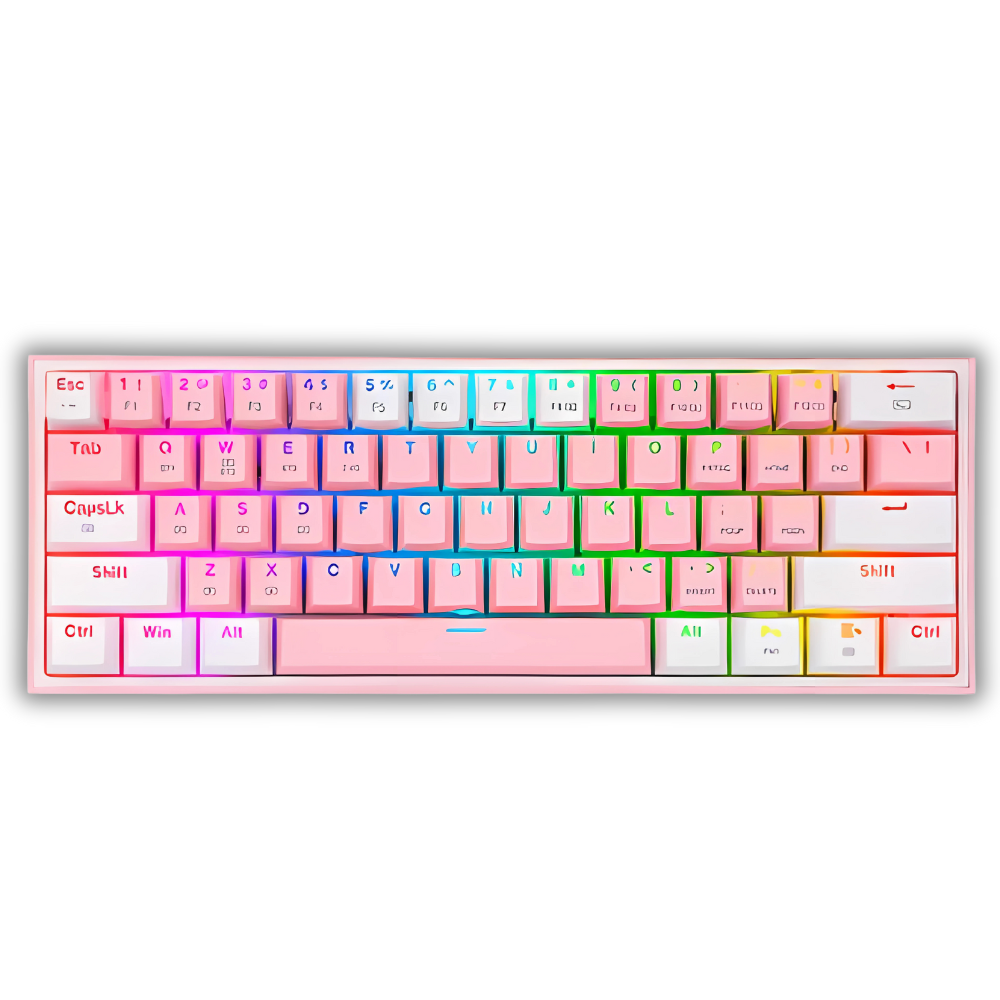 K616-RGB TECLADO REDRAGON FIZZ PRO ROSA-BLANCO