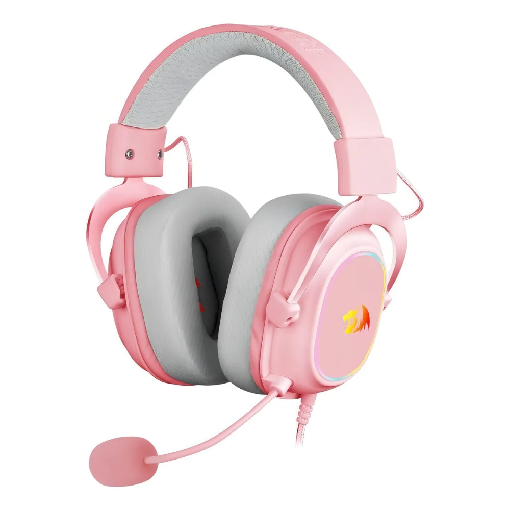 DIADEMA GAMER REDRAGON ZEUS X CON LUCES RGB ROSA
