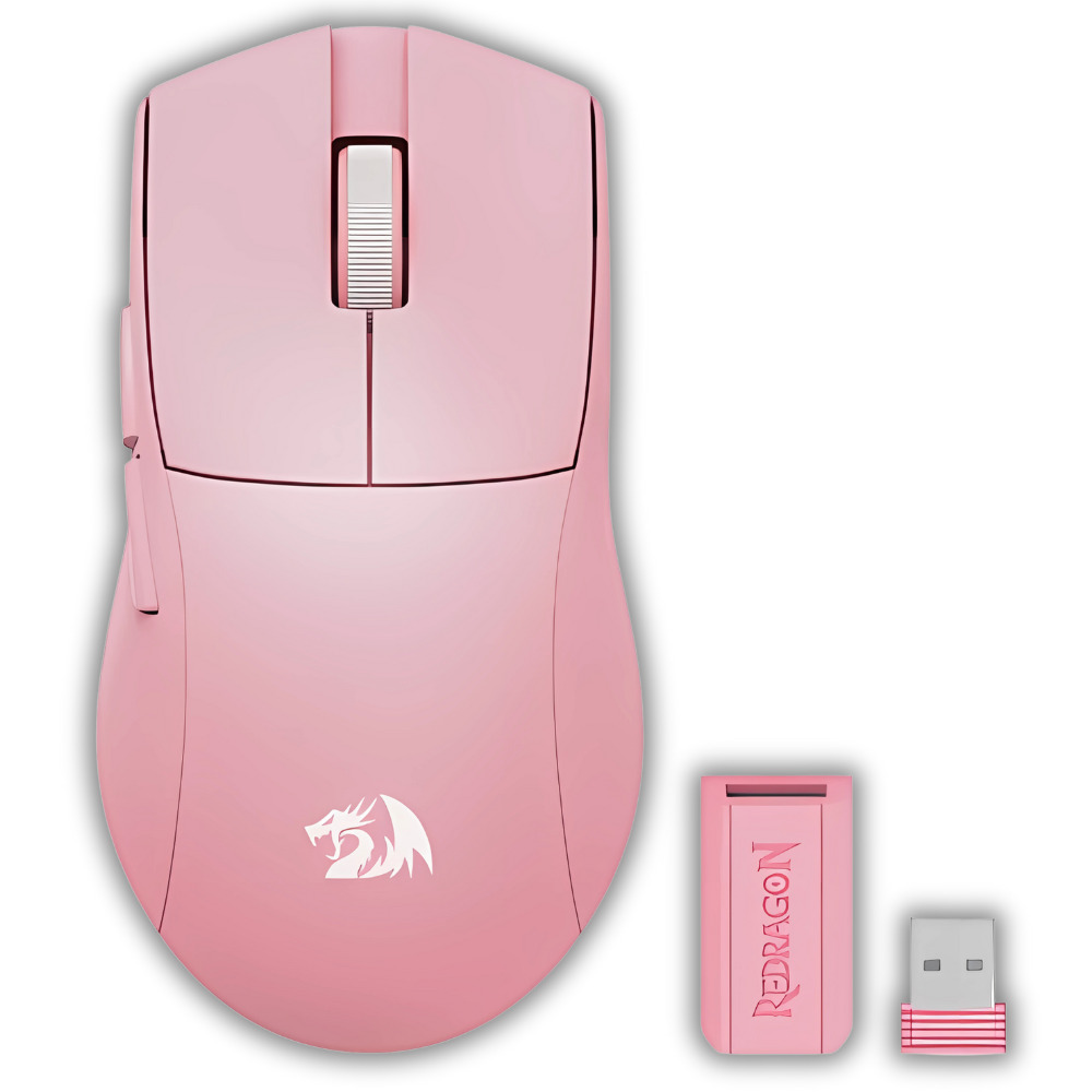 MOUSE GAMER REDRAGON KING PRO 1K M916 PRO ROSADO