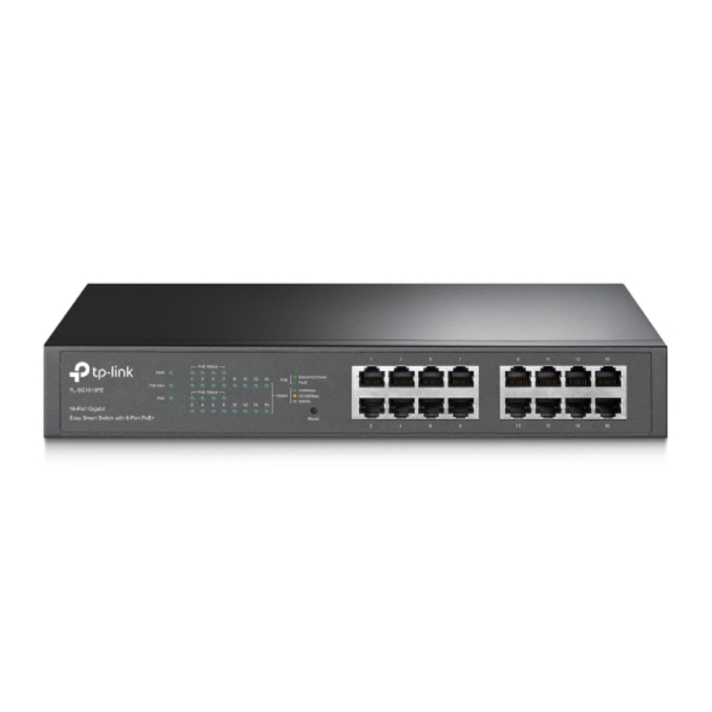 SWITCH TP-LINK TL-SG1016PE 16 PUERTOS 10/100/1000 GIGABIT 8 PUERTOS POE