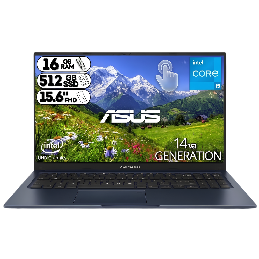 PORTATIL ASUS X1504VA-E84556 INTEL CORE I5 120U/ RAM DDR5 16GB/ SSD M.2 512GB/ 15.6" FHD TOUCH AZUL