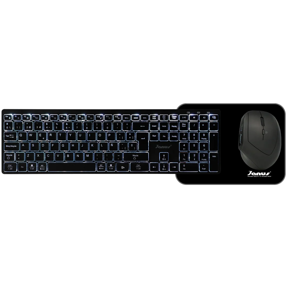 COMBO TECLADO Y MOUSE JANUS INALAMBRICO CORPORATIVO X029+M670